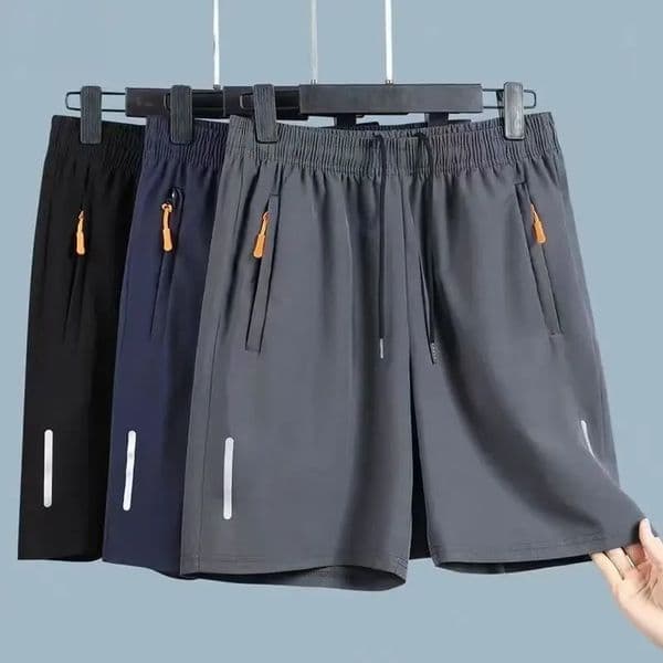 Summer Men Shorts Ice Silk Running Gym Sport Quick Dry Breathable Beach Short Pant Fitness Jogging Cool Casual Sportswear 260331