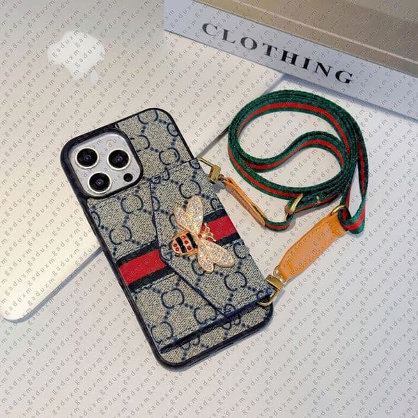 iPhone 17Pro Max Luxury Women Chain Crossbody Bag Designer Phone Case For Apple iPhone 16 Pro Max 15 14 13 Chains Card holder Leather Wallet Phone Case Scarves Lanyard