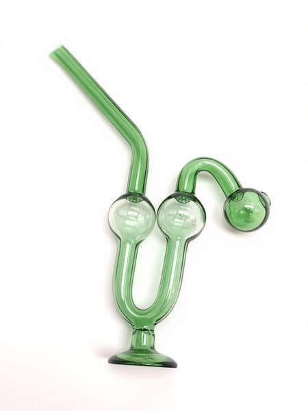 Portable Colorful Smoking oil burner Pipes Aeecssories Glass Hookahs Bongs snake shaped glass straw water bongs pipes for smoking with base