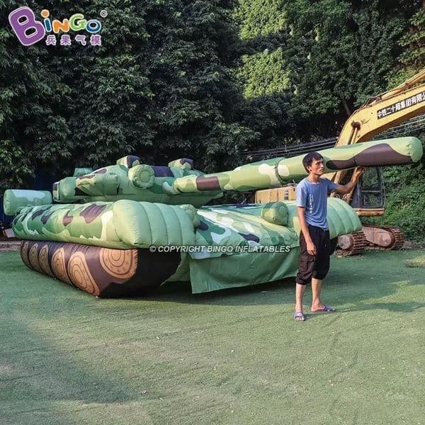 Inflatable Realistic Tank Models Inflation Military Tank Balloons Blow Up Simulation Model For Event Decoration With Air Blower