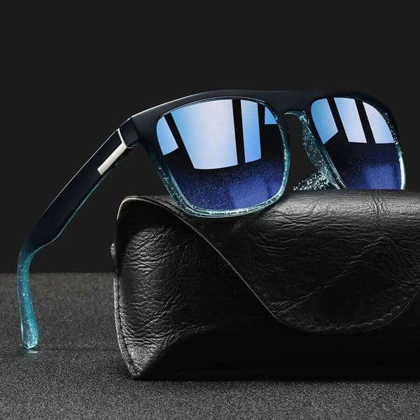 Fashion Vintage Classic Square Glittering material Sunglasses Men Women Fishing Driving ManBrand Designer Travel Sun Glasses