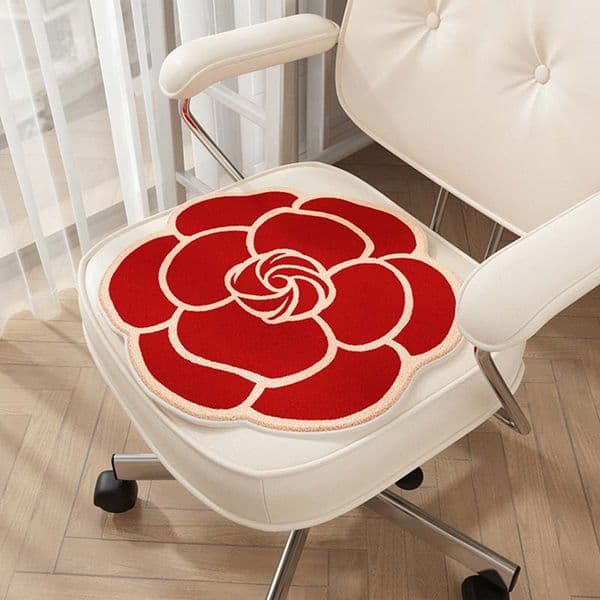 Luxury cushion Seat Butt Office Long Sitting Swivel Chair Flower Tatami Soft Cushion