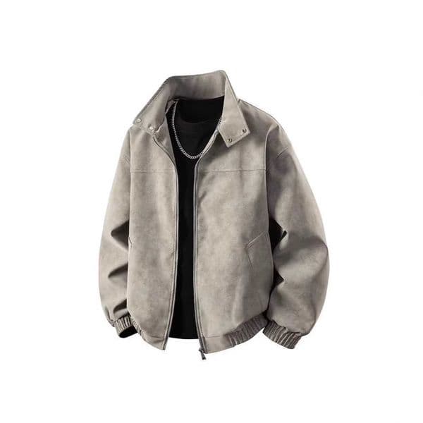 100 PU leather jacket for men tie-dye gradient jacket mens American-style lapel leather jacket mens casual leather jacket S260401