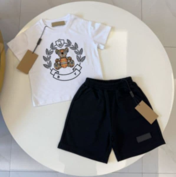 Kid T Shirt Set Toddler Clothe Tracksuits Childrens Designer Clothe Sets Kid Shirt Girl Boy Tracksuit Baby Clothes Fasion Letter Pattern for Ages 2-14 Clothes