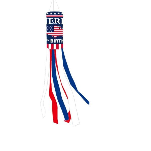 40 Inch American Windsocks (2 Pack) - Our Robust, Heavy-Duty Wind Socks for Outside are Tough, Functional, and Ideal July 4th Decor.