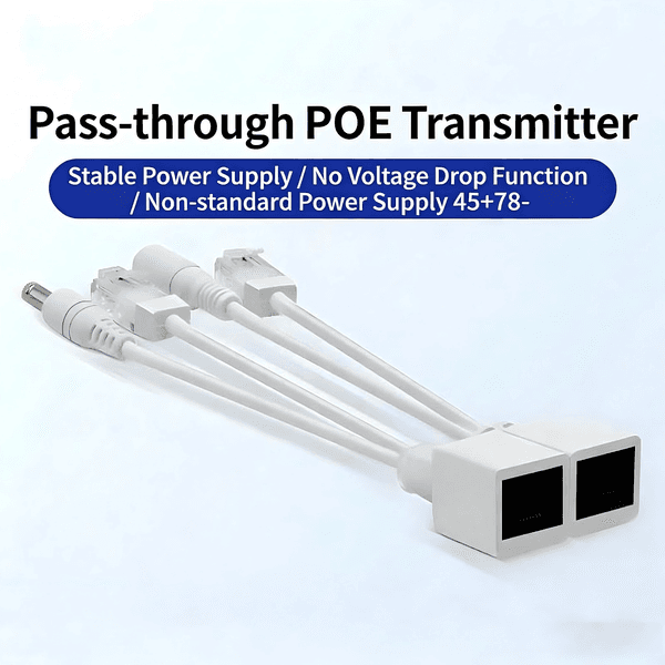 5Pcs/Pack Passive POE Injector Splitter, 12V Non-standard POE Power Over Ethernet Adapter, RJ45 Network Cable Power Extender for IP Camera Switch