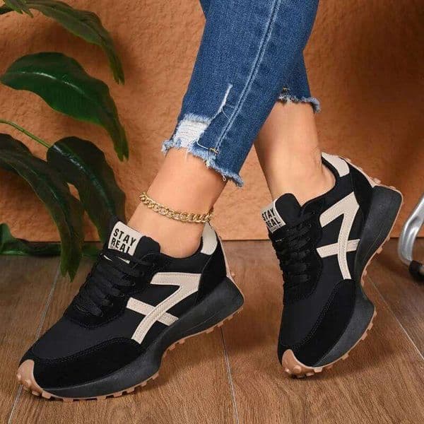 2026 New Designer Women's Sneakers Spring Casual Lace-up Footwear: Luxury, Thick-Soled, Non-Slip, Plus-Size Vulcanized Shoes 26Y0402