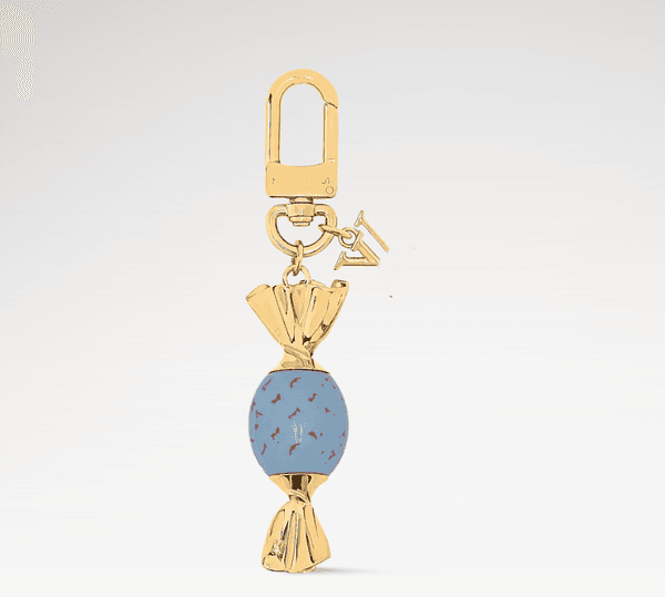 With BOX Fashion Popular Keychains SWEET Blue Sugar Pendant 18K Gold Plated Luxury Keychain Brand Lanyards High Quality Accessories