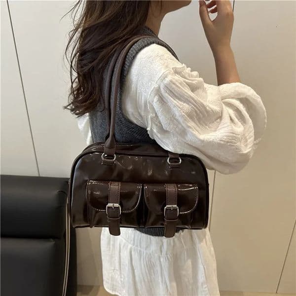 Retro Pillow Shaped Womens Bag 2025 Autumn Fashion Trendy Large Capacity Handbag Shoulder Bag for Commute Casual260402BJ