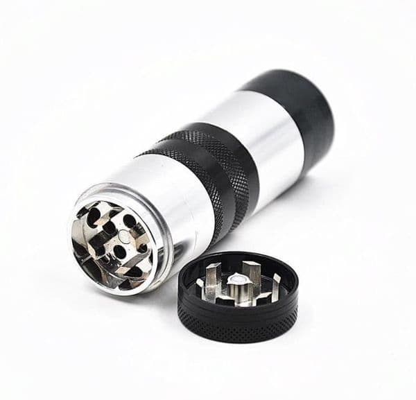 Metal smoke grinder aluminum alloy practical cigarette lighter with smoke compressor integration