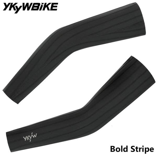 YKYWBIKE Cycling Sun Protection Arm Sleeves Bold Aerodynamic Stripe Bicycle Arms Sleeve MTB Road Bike UV 260312