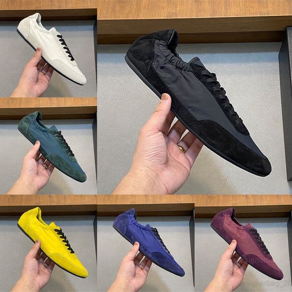 Collapse Re Nylon Suede Sneakers Lightweight Casual Shoe Mens Flat Loafers Soft Comfortable Leather Lining Jogging Shoes With Box 770