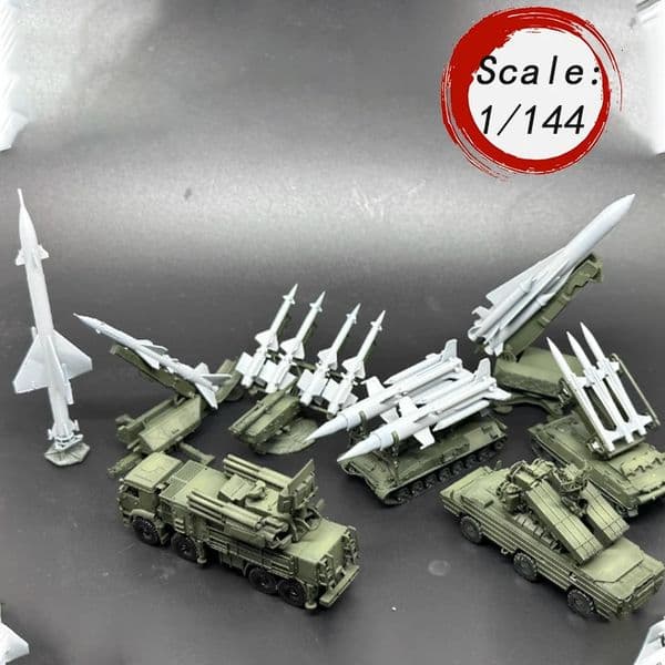 1144 Scale Sam Air Defense Missile Series Simulation Plastic Tank Model Collection Decoration Toy Gift Souvenir Display 260331