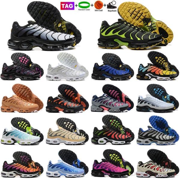 Top Quality running shoes Tn PLUS Rainbow Persian Violet Lemon Lime stylist Shoes For Men Overbranding Triple Black Game Royal Women sport Sneakers