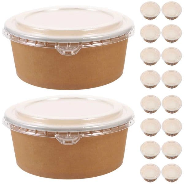 Kraft Bowl Biodegradable Environmental Friendly Disposable Food Container For Meal Prep And Multiple Use Storage X260402