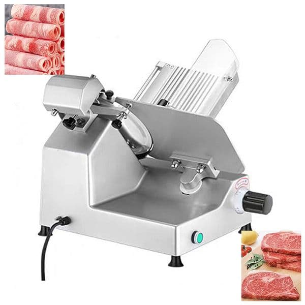 250mm Cutting Blade Electric Meat Slicing Machine Thickness Bread Ham Vegetable Slicer For Kitchen Home Commercial