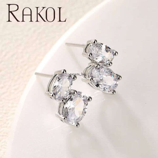 earrings 03 Fashion 925 Silver Jewelry Rhinestone Oval Moissanite Women's Wedding Earrings for women