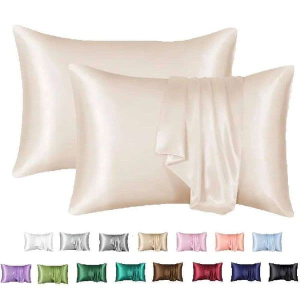 Pillow Case 2 sets of satin for hair skin super soft and cooling similar to silk pillowcases envelope closure home textile 240829