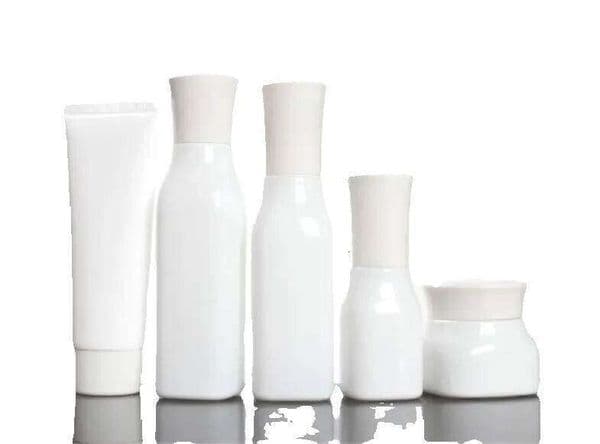 wholesale 40ml 100ml 120ml square shape pure white glass bottle with screw lid lotion/serum/foundation/toner/water cosmetic SN3009