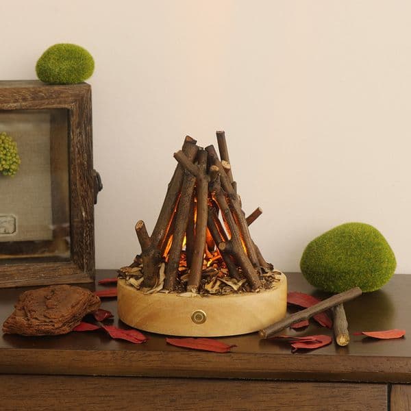 Portable Outdoor Camping Branch Campfire Light, Small-Batch Custom Handmade Ambient Lamp, Desk Ornament Light