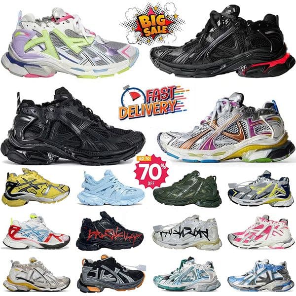Designer Runners 7.0 7.5 Track 3.0 Men Women Runner White Blue Triple Black Colorful Heels Tracks Plateform Shoes Trainers Sneakers Size 35-46