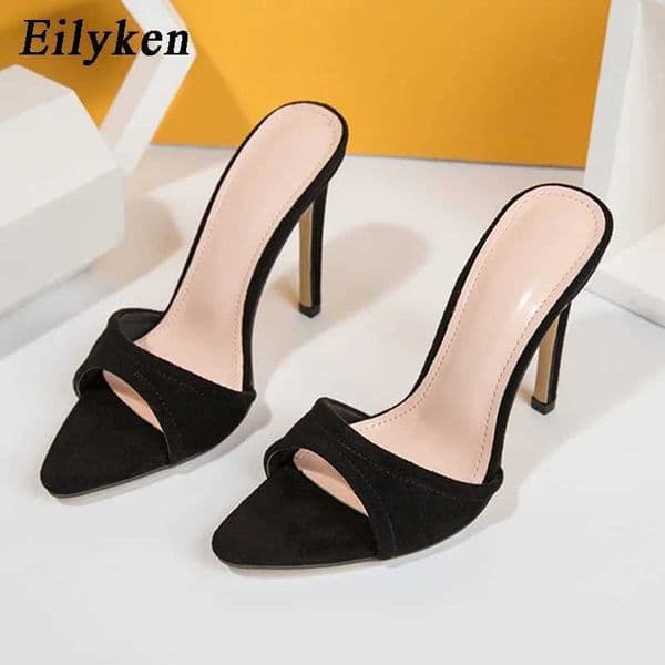 Eilyken New Summer Fashion Pointed Toe Women Slippers Sandals Sexy Stiletto High Heels Banquet Mules Slides Shoes Z260403