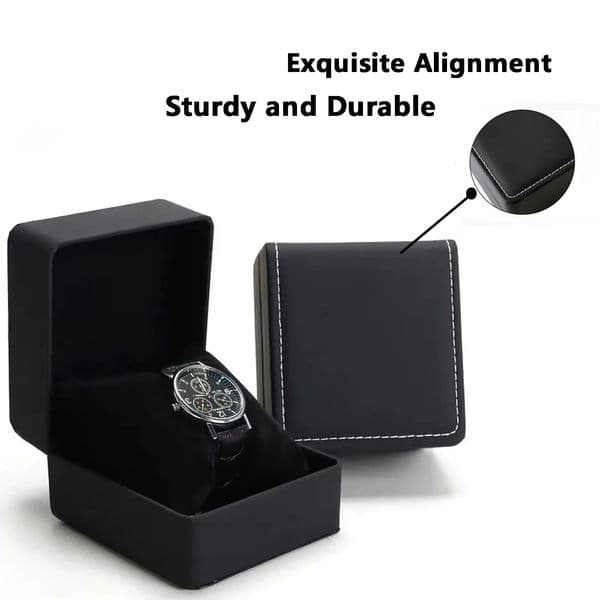 PU Leather Watch Box Rounded Corners Frosted MenS Storage Organizer Jewelry Bracelet Display Gift Packaging Case 260403