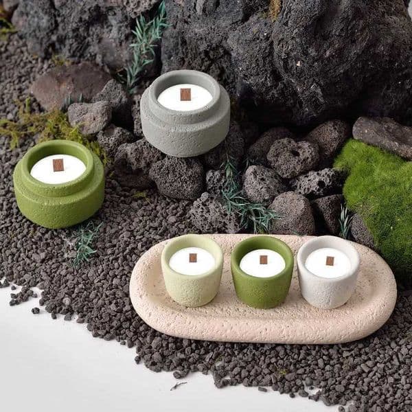 Candle container For Votive Candles Empty cement Powder Containers Baby Shower Decorations Candle Storage Making SuppliesZ260403