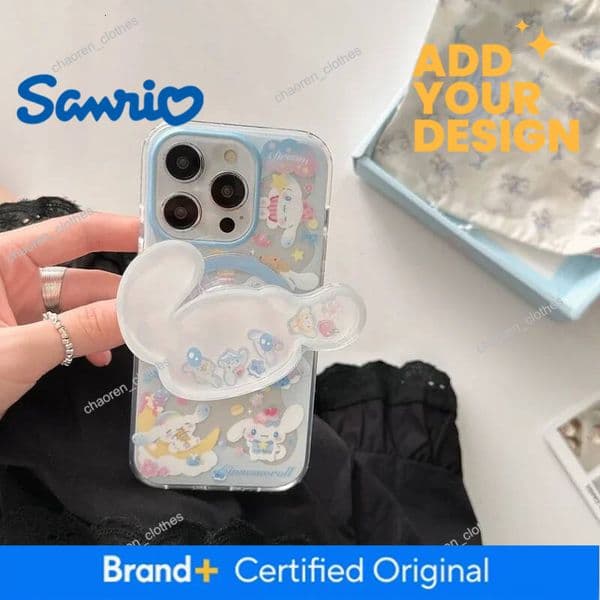 Cute Cartoon Sanrio Cinnamoroll Magnetic Grip Holder Magsafe Wireless Charge Phone Case For Iphone 17 16 15 14 13 Pro Max Cover Luxury Goods
