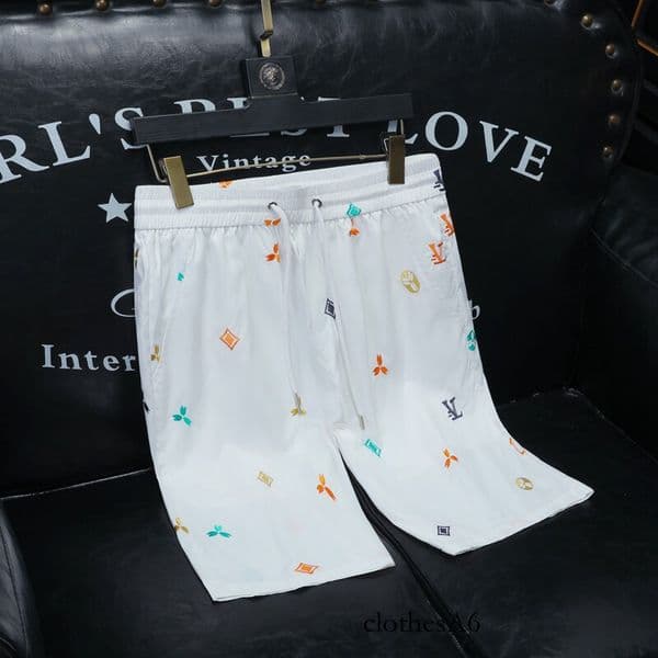 High-quality men's shorts European fashion branded knee-length shorts, 2026 summer new thin mid-length pants with drawstrings, men's trendy clothing