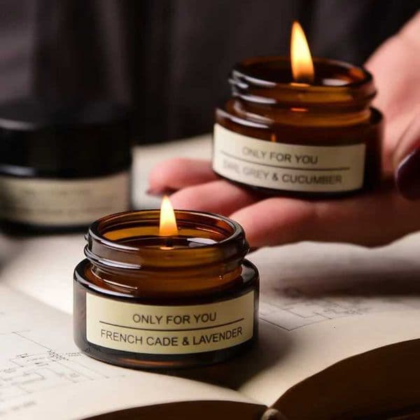 Natural Plant RoseOil 30g Aromatherapy Candle Glass Holders Birthday Candle Scented Candle Making Home hotel Wedding DecorationZ260403Z260527