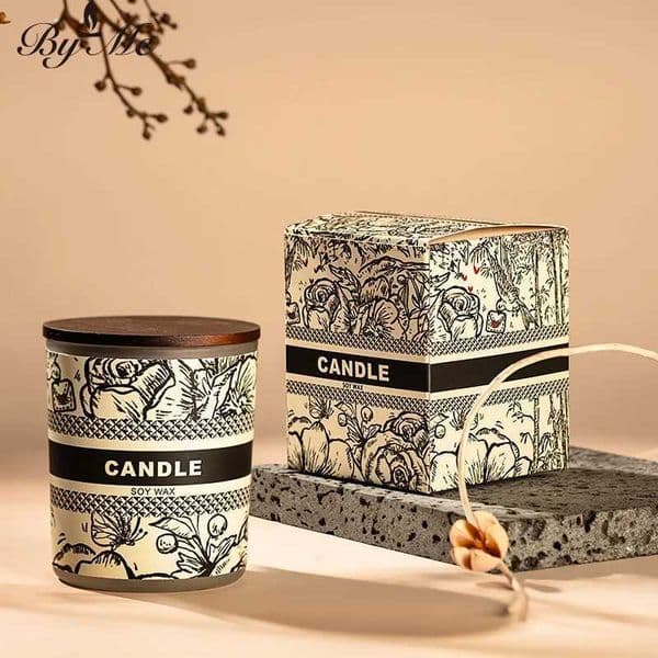 Coffee Scented Candle Chinese Style Soy Wax Aromatherapy Candles in Jars Indoor Bedroom Flameless Aromatic Candle Home DecoratioZ260403 Z260527