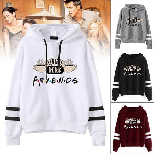 Women Friends TV Show Hooded Sweatshirt Cute Coff Printing Hoodies Female Autumn Winter Casual Pullover Hoodies L260403