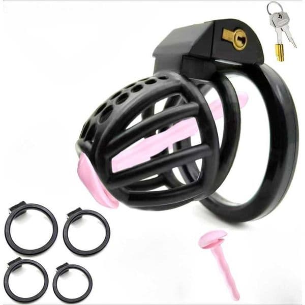 Mesh Breathable Chastity Cage Penis Ring Silicone Urethra Dilator Honeycomb SM Bondage Sex Toy for Men Fidelity Lock Cuckold