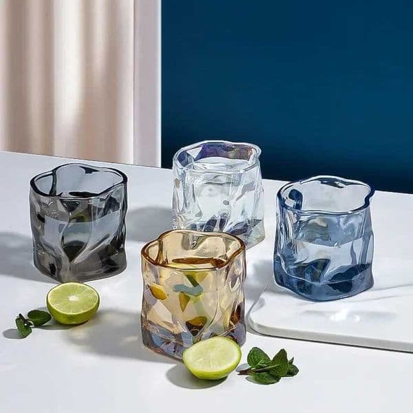 Smoke Grey Whiskey Tumbler Glass 65oz Heavy Base Old Fashioned Rock Glass Barware Gift Set Crystal Beer Mug Factory Direct H260403