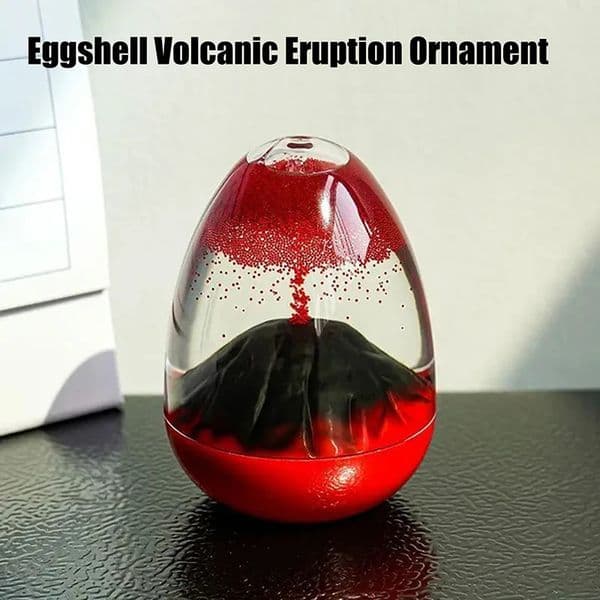 Volcanic Sand Hourglass Timer Liquid Motion Decor with Simulated Eruption Unique Desk Clock Conversation Starter 135 Min 260403