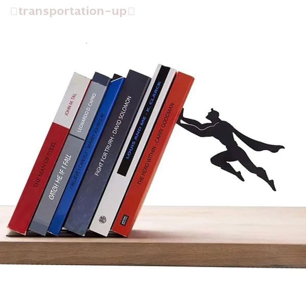 Creative Super Hero Bookshelf Figurines Metal Book Storage Display Desktop Ornament Office Accessories 260403