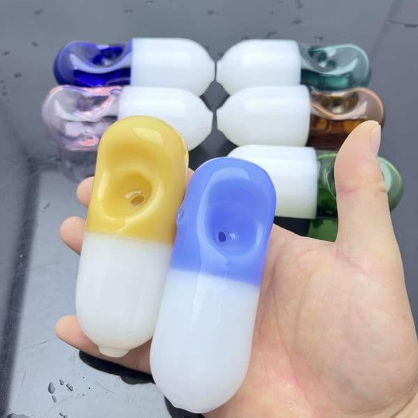 Glass hookah Pipes bongs Oil Burner Smoking Pipes Classic capsule shaped new glass pipe