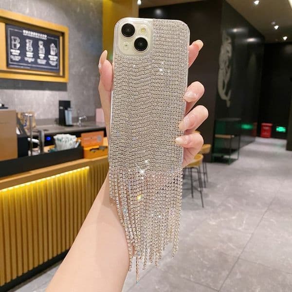 Luxury 3D Tassel Rhinestone Cases For Iphone 17 Air 16E 16 15 Plus 14 Pro Max 13 12 11 Iphone17 Soft TPU Crystal Bling Diamond Mobile Phone Back Cover Skin