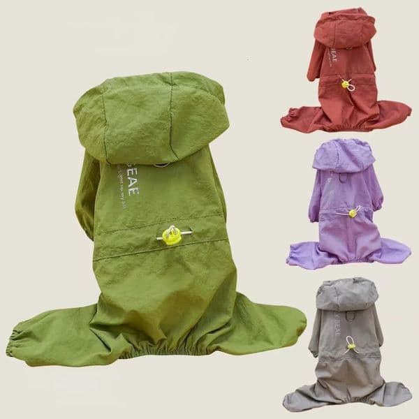 Dog Clothes Jacket Series Windproof Raincoat Waterproof Outdoor Jumpsuit lightweight Puppy Costumes 260403
