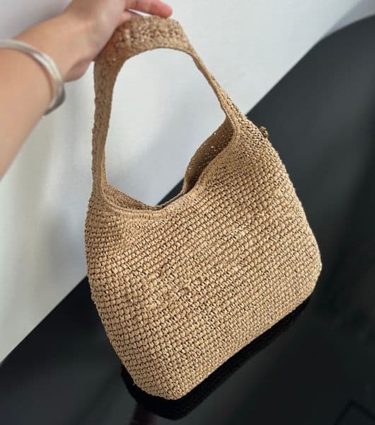 Designer womens straw Brooklyn bag 39 23 28 totes bags fashion brookl yn wave shoulder bag small big large handbags black brown red leather suede