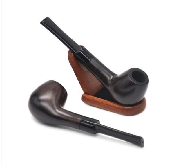 Manual freestyle ebony pipe removable filter handle cigarette fittings