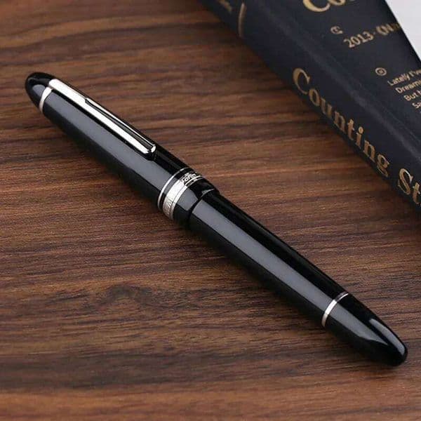 MAJOHN P136 Final Resin Metal Copper Piston Absorbing Visual Window Gift Writing Practice Ink Pen 26W0403