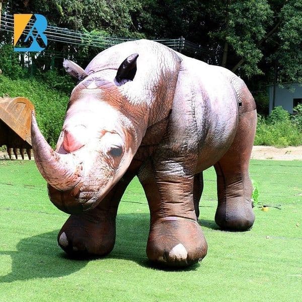 Free Shipping Giant Personalized Inflatable Rhino Decoration Ideal for Tropical Jungle-themed Events
