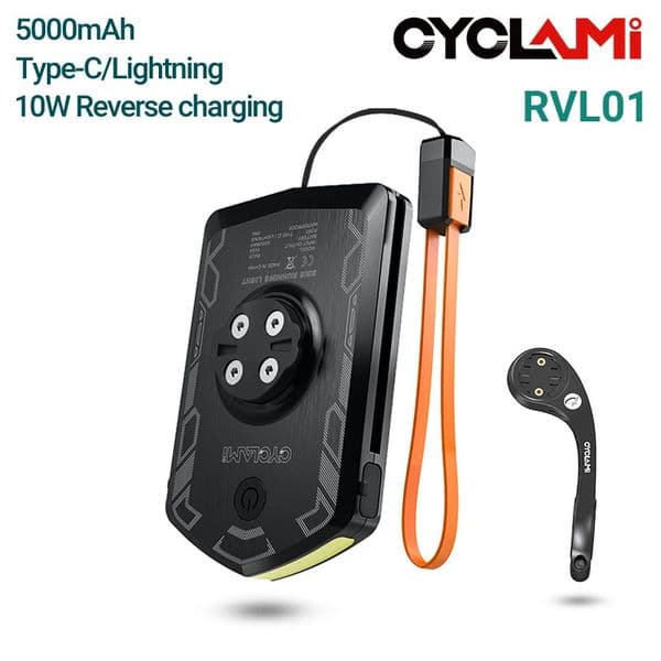 CYCLAMI 5000mAh Headlight Bike Light MTB Road Daytime Cycling Front Lamp Rechargeable Bicycle Flashlight For GPS XOSS IGS 260331BJ