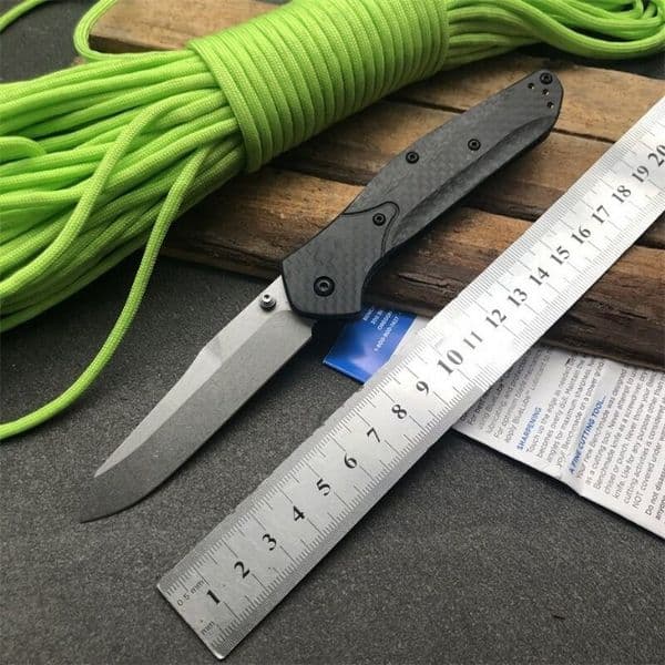 940 High Hardness New Style Outdoor Sports Folding Knife D2 Blade Carbon Fiber Handle EDC Pocket Knife Fruit Knives
