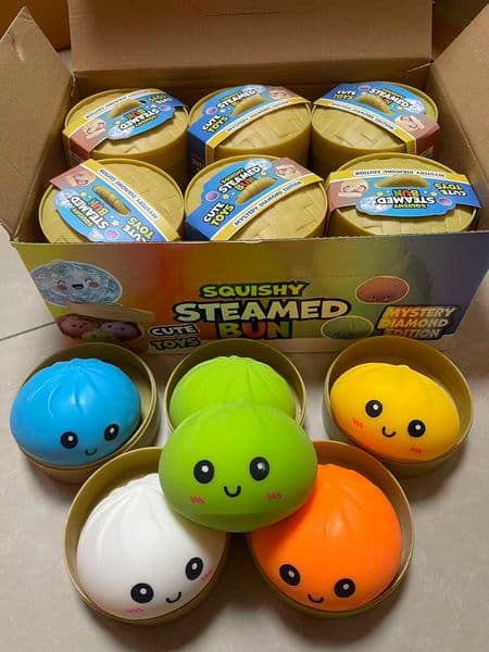 2026 New Dumpling Squishy With Steamer Box Reducing Rebound Toy Stress Sensory Ball Decompression Toy For Adults