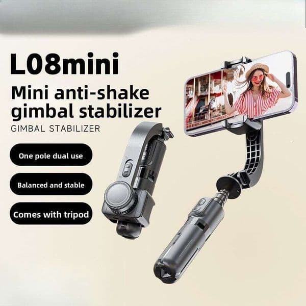 Mini Mobile Phone Stable Selfie Stick, Bluetooth Remote Control Handheld Gimbal Shooting Anti-Shake Integrated Bracket
