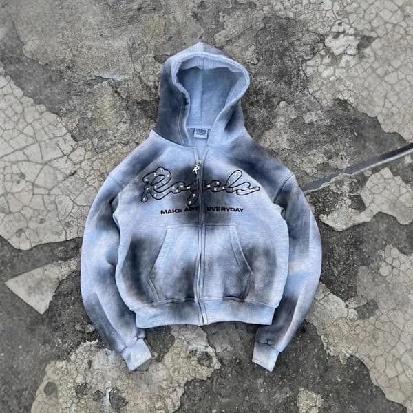 Y2k Clothes Man Handsome Rogue Zip-up Hoodie Sudadera Hombre Harajuku Menswear Clothing Streetwear Swag Sudadera Con Capucha 260402