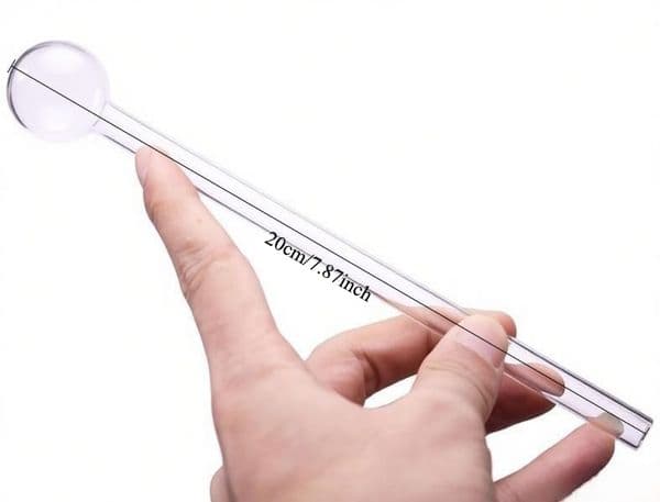 Wholesale cheap Handmade Long Thick heady 20cm Glass Oil Burner Pipes 30mm Big smoking Bowl Clear Straw Tube Hand Smoking Pipe